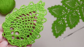 Простой ЛИСТИК КРЮЧКОМ подробное ВЯЗАНИЕ для начинающих How to Crochet a Leaf Tutorial for Beginners