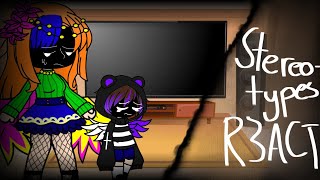 Stereotypical Aftons react to the originals|gacha club|capcut|MY AU|Elizabeth Afton|Part one|