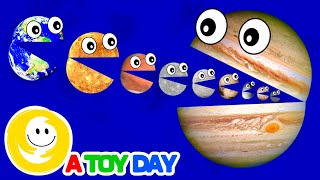 HUNGRY PLANETS 🌎 🪐 COMPILATION | Planet SIZES for BABY | Funny Planet comparison for kids | Planets