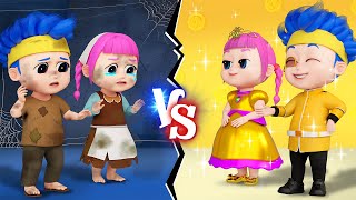 Mẹ giàu vs Mẹ nghèo 🤴👳‍♂️ Rich vs Broke | Nursery Rhyme & Kids Song | BiBiBerry