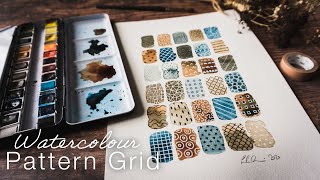 Watercolour and Pen | Painting a Pattern Grid