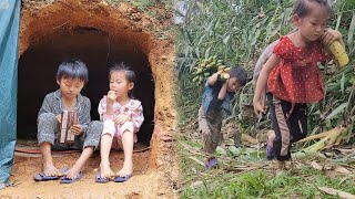 digging bamboo shoots, chopping bananas, and selling them to collect money to buy new clothes