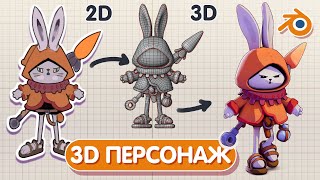 3D Персонаж в Blender | Моделирование + Анимация