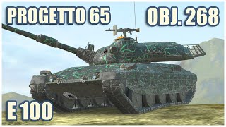 Progetto 65, Объект 268 & E 100 • WoT Blitz Gameplay