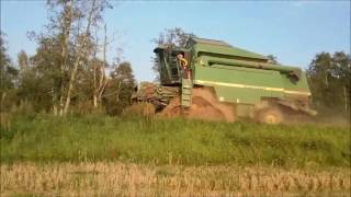 John Deere 2266E vs. crossing river and harvesting in the mud