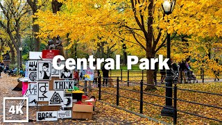 🍂Amazing Fall Foliage in Central Park (Binaural Audio)