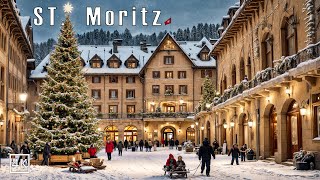 St. Moritz, Switzerland 🇨🇭 A Magical Cosy Christmas ❄️ Winter Wonderland 4K ❄️