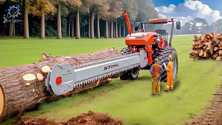 Extreme Dangerous Fastest Big Chainsaw Cutting Tree Machines #27 | Monster Stump Removal Excavator