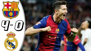 Real Madrid vs Barcelona 0-4 Resumen y Goles 2024