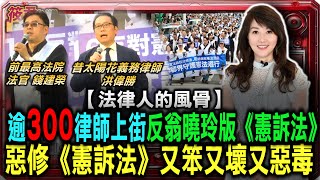 【法律人的風骨】惡修《憲訴法》又笨又壞又惡毒/逾300律師上街反翁曉玲版《憲訴法》｜20241117｜