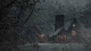 Explore a Mysterious Castle: Eerie Howling Winds & Chilling Blizzard Sounds for Deep Relaxation