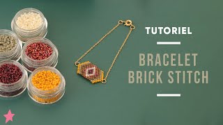 TUTO Diagramme Brick Stitch Miyuki Bracelet Débutant