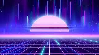 Stylized vintage retrowave 80s futuristic sci-fi seamless loop / LOOP / 4k