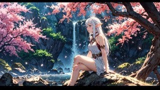 Elves in Sakura's Embrace🌸| Relaxing Medieval Music🎶|🌿Soothing & Warmth☀️