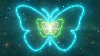 Beautiful Butterfly Neon Lights Tunnel Fast Abstract Glow Particles 4K TikTok Trend Background