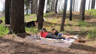 2 Girls Van Camping Down By the River