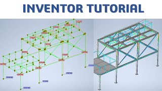 Inventor 2021 Tutorial #222 | Frame Analysis Steel Structure