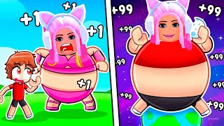 ТОЛСТЕЮ В РОБЛОКС ! КАЖДУЮ СЕКУНДУ НА 1 КГ ! Eat and Get Fat Simulator